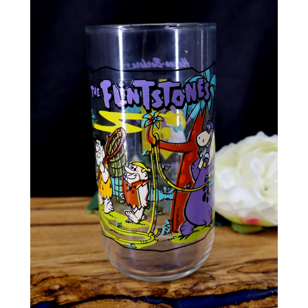 Vintage Flintstones 1991 Hardees The First 30 Years Snorkasaurus Story Glass